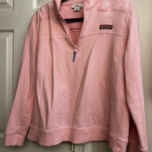 Vineyard Vines Light Pink Half-Zip Shep Shirt